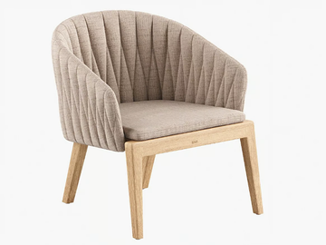 CALYPSO - Garden fabric and teak easy chair with armrests by Royal Botania - view 2